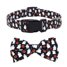 JEKUGOT Halloween Dog Collar, with Halloween Dog Bow, Adjustable Dog Collars for Small Medium Large Dogs,Durable Adjustable and Comfortable Collar (B