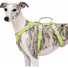 Huntboo Escape Proof Dog Harness, No Pull Reflective Harness with Lift Handle,Adjustable Pet Vest with Front and Back Leash Clips for Small Medium La