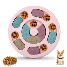 vsshe Dog Puzzle Toy, Interactive Slow Food Bowl, Treat Dispenser Feeder Dog Brain Games Dish for Puppy Birthday, Boredom IQ Training, Enrichment Bra