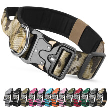 AKOFIC Tactical Dog Collar, Heavy Duty Wide Dog Collar with Handle and Soft Padded, Adjustable Comfortable Pet Collar for Small Medium and Large Dogs