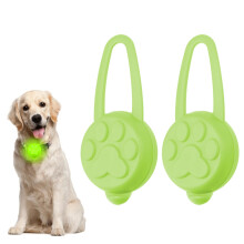 2 Dog Collar Light, LED Waterproof Dog Tag Light Clip-on Silicone Flashing Pet Safety Lights 3 Modes Light Up Dog Collars High Visibility Puppy Colla