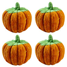 MFUOE 4PCS Halloween-Themed Rabbit Chew Toys Pumpkin Shaped Hamster Toys Natural Pumpkin Carrot Timothy Grass Guinea Pig Chew Toys for Guinea Pig Rab