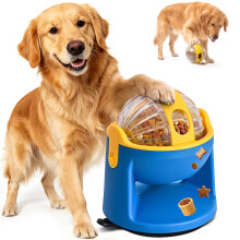 LUKITO 2-in-1 Dog Puzzle Toy, Treat Dispenser & Slow Feeder Ball