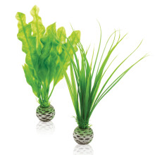 biOrb Fish Tank Decorations, Small Green Plant Set With Weighted Balls (Set of Two Aquarium Plants) Artificial Fish Tank Plants For Pop Of Colour, Na