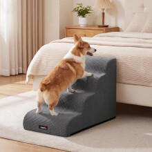 Feandrea Dog Steps, 4-Tier Anti-Slip Foam Stairs