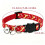 2Pack Cat Collars Quick Release Star Moon Pattern Reflective Kitten Collar with Bell & Safety Release (Red) 19-32cm 2