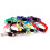 2Pack Cat Collars Quick Release Star Moon Pattern Reflective Kitten Collar with Bell & Safety Release (Red) 19-32cm 6