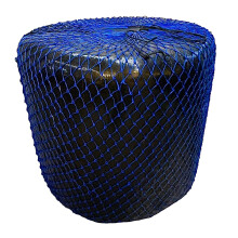 Turner Equestrian Round Bale Hay Net for Horses, Fits 4-ft Round Bales, 2" Slow-Feeder Mesh, Heavy-Duty Nylon with Drawstring — Field Hay Net to Red