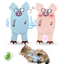 Zeepet Catnip Toys (2 Pcs) – 8,000mg Natural Catnip & Silvervine Each, Interactive Cat Kicker Toy for Indoor Cat with Crinkle & Bell, Bite-Resistant