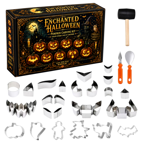 33-Piece Pumpkin Carving Mold Set Halloween