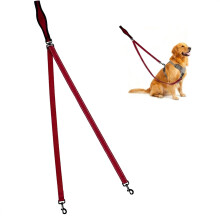 Double Ended Dog Lead for Medium and Large Dogs, 2 Point Control Double Clip Lead with 360 Swivel Clip, Heavy Duty Dog Leash with Soft Comfortable H