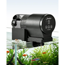 PYPABL Automatic Fish Feeder for Aquarium, 110ml Auto Food Dispenser with Timer, Daily Weekend Vacation Fish Feeder Powered By Batteries, for Pellets