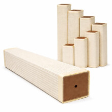 eyepower 20 cm Cat Scratching Post Replacement - M8 Thread - 9 x 9 cm Square Sisal Column with Stable Core - Durable Scratch Tree Pole for Cats Furni