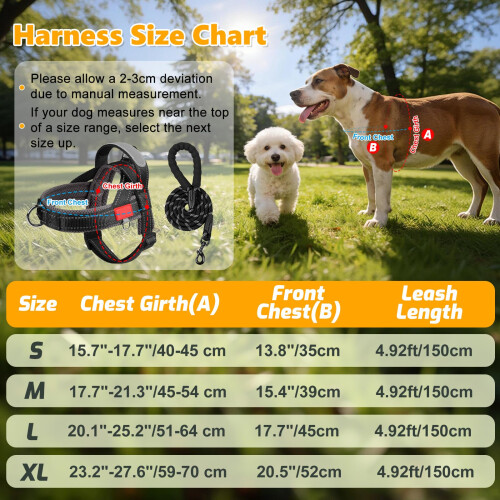 Olcyren No Pull Front Clip Dog Harness and Lead Set for Small Medium Dogs 1