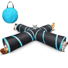 Cat Tunnel, Large indoor outdoor Collapsible Pet Toy Crinkle Tunnel Tube with Storage Bag for Cat, Dog, Puppy, Kitty, Kitten, Rabbit