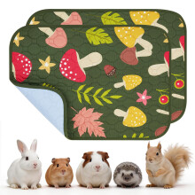 PICK FOR LIFE 2 Packs Guinea Pig Cage Liner, Quick Absorbent Guinea Pig Mats Washable Reusable Guinea Pig Pee Pads Waterproof Bedding With Anti-Slip