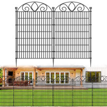 5 Panels No Dig Decorative Garden Fence, 122cm (H) x 360cm (L)