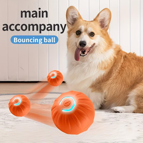 Electric Interactive Dog Ball,Automatic Rolling Bouncing Ball for Small Medium Dogs Cats,Self Moving Bouncing Jumping Automatic Ball,Rechargeable Was 1