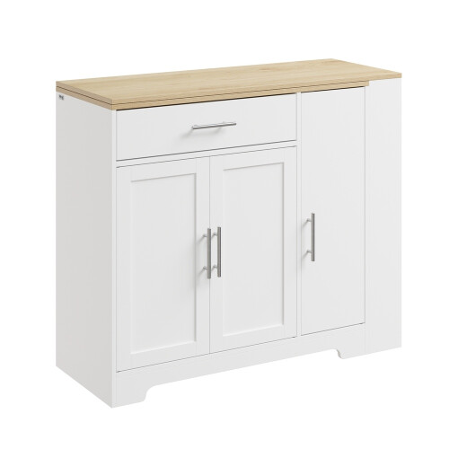 SoBuy Îlot de Cuisine Pliable FSB110-WN
