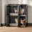 SoBuy Meuble litière double pour 2 chats HAT09-E-SCH 16