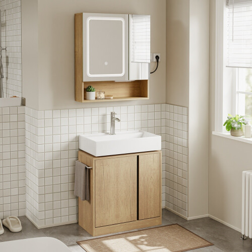 SoBuy Armoire Miroir Murale LED Salle de Bain 1