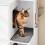 SoBuy Cache-litière 4 portes blanc HAT09-E-W 6