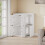 SoBuy Cache-litière 4 portes blanc HAT09-E-W 11