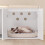 SoBuy Meuble Cache-Litière Chat Blanc 2 Portes HAT07-E-W 7