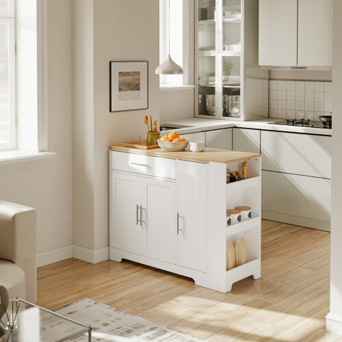 SoBuy Îlot de Cuisine Pliable FSB110-WN 1