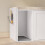 SoBuy Meuble Cache-Litière Chat Blanc 2 Portes HAT07-E-W 5