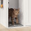 SoBuy Meuble Cache-Litière Chat Blanc 2 Portes HAT07-E-W 8