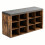 Shoe Storage Bench with Padded Seat, 12 Open Compartments 1