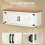 Shoe Storage Bench with 2 Barn Doors and Padded Seat White-Brown 7