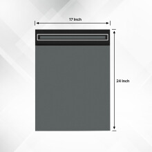 delka Grey Mailing Bags, Poly Mailer Bags, Tear Resistant Self Seal Shipping Envelopes for Clothing and Documents, Waterproof - (17x24, 50pk Grey)