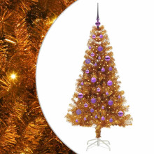 vidaXL Christmas Tree Gold 150 cm PET