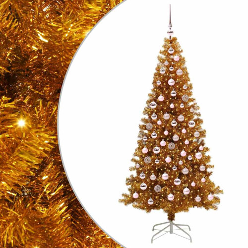 VidaXL vidaXL Christmas Tree Gold 180 cm PET