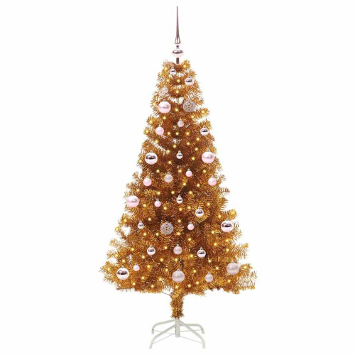 VidaXL vidaXL Christmas Tree Gold 150 cm PET 2