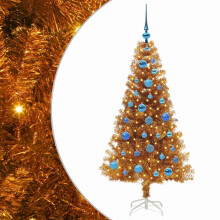 vidaXL Christmas Tree Gold 150 cm PET