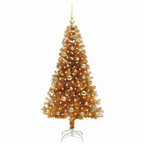 VidaXL vidaXL Christmas Tree Gold 150 cm PET 2