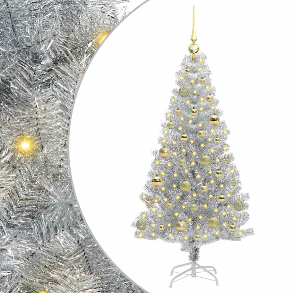 Vidaxl Christmas Tree Silver 150 Cm Pet