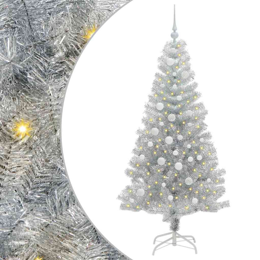 Vidaxl Christmas Tree Silver 150 Cm Pet