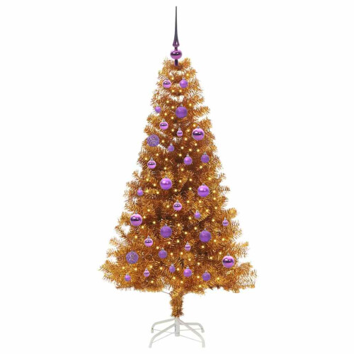 VidaXL vidaXL Christmas Tree Gold 150 cm PET 2