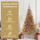 VidaXL vidaXL Christmas Tree Gold 150 cm PET 6