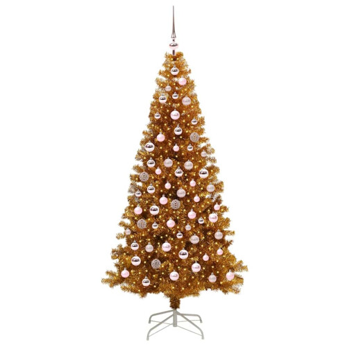 VidaXL vidaXL Christmas Tree Gold 180 cm PET 2