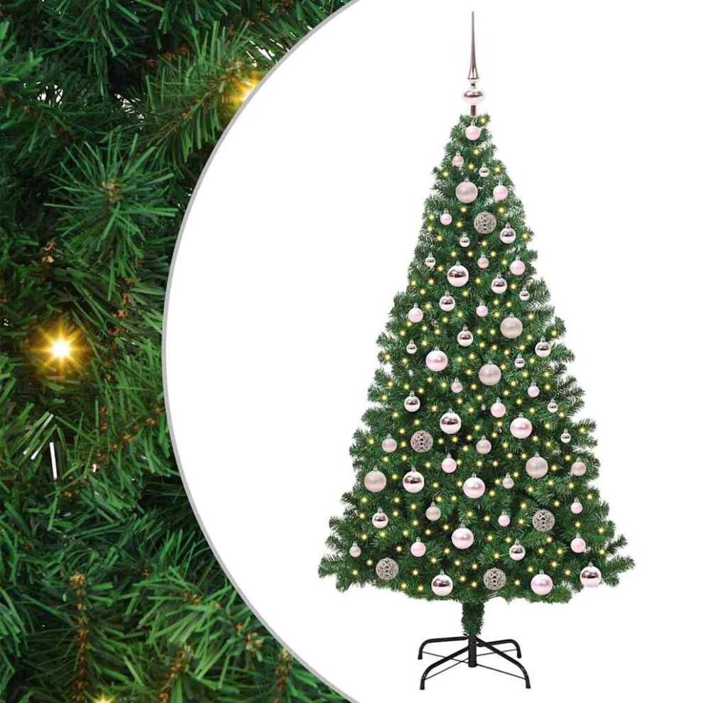 Vidaxl Artificial Christmas Tree With 300 Leds With Stand Green 180 Cm