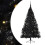VidaXL vidaXL Artificial Pre-lit Christmas Tree Black 210 cm PVC 1
