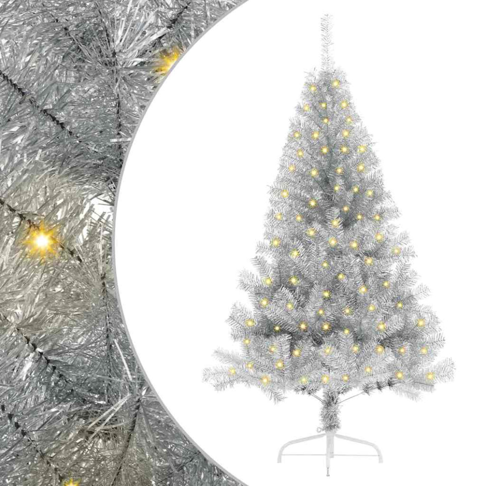 B&Q -  Artificial Pre-Lit Christmas Tree Silver 120 Cm Pet - Image 3