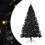 VidaXL vidaXL Artificial Pre-lit Christmas Tree Black 240 cm PVC 1