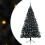 VidaXL vidaXL Artificial Pre-lit Christmas Tree Black 210 cm PVC 1