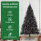 VidaXL vidaXL Artificial Pre-lit Christmas Tree Black 240 cm PVC 6